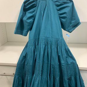 Let Me Be brand, teal blue casual, cotton dress. Size medium.  NWT